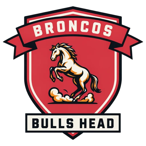 Bulls Head Broncos badge